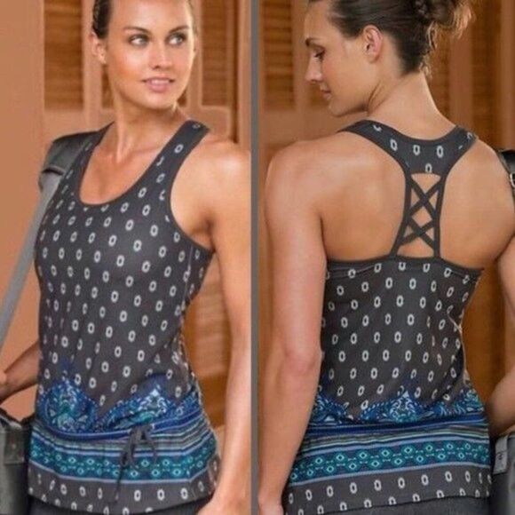 Athleta Tops - Athleta | Tic Tac Toe Mandala Print Racerback Support Tank Top Size Medium